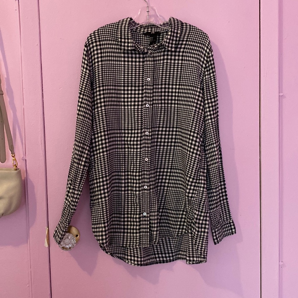 H&M Plaid Flannel Shirt Size 4